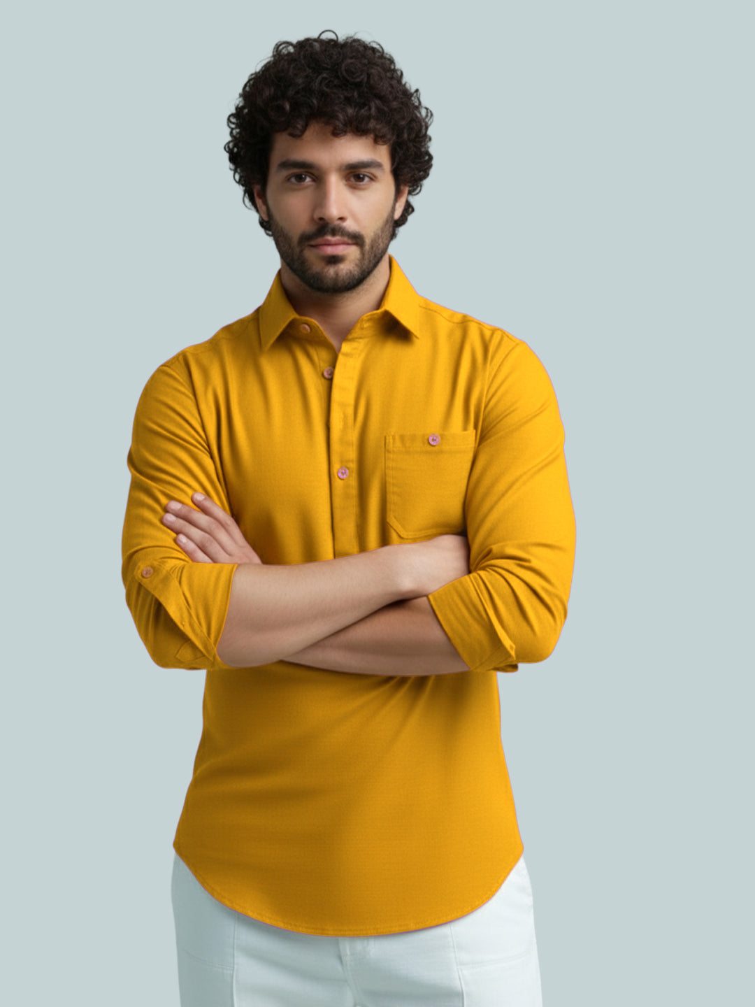 TerraDesi Modern Cotton Kurta for Men – Casual Ethnic Essential (SE86)