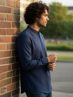 TerraDesi Sand Beige Cotton Kurta for Men | Zipper Closure Mandarin Collar Kurta