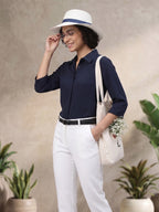 Midnight Breeze Satin Shirt – Effortless Summer Luxe