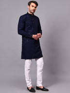 TerraDesi Royal Pista Bloom Chikankari Sequined Kurta Pajama Set