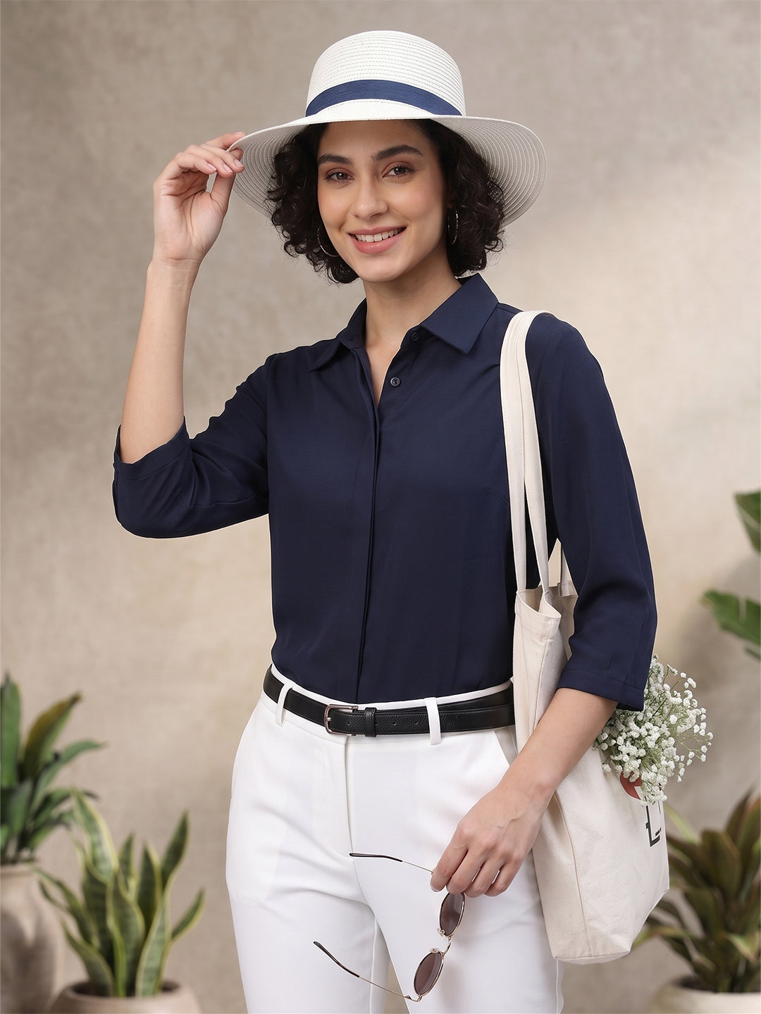 Midnight Breeze Satin Shirt – Effortless Summer Luxe