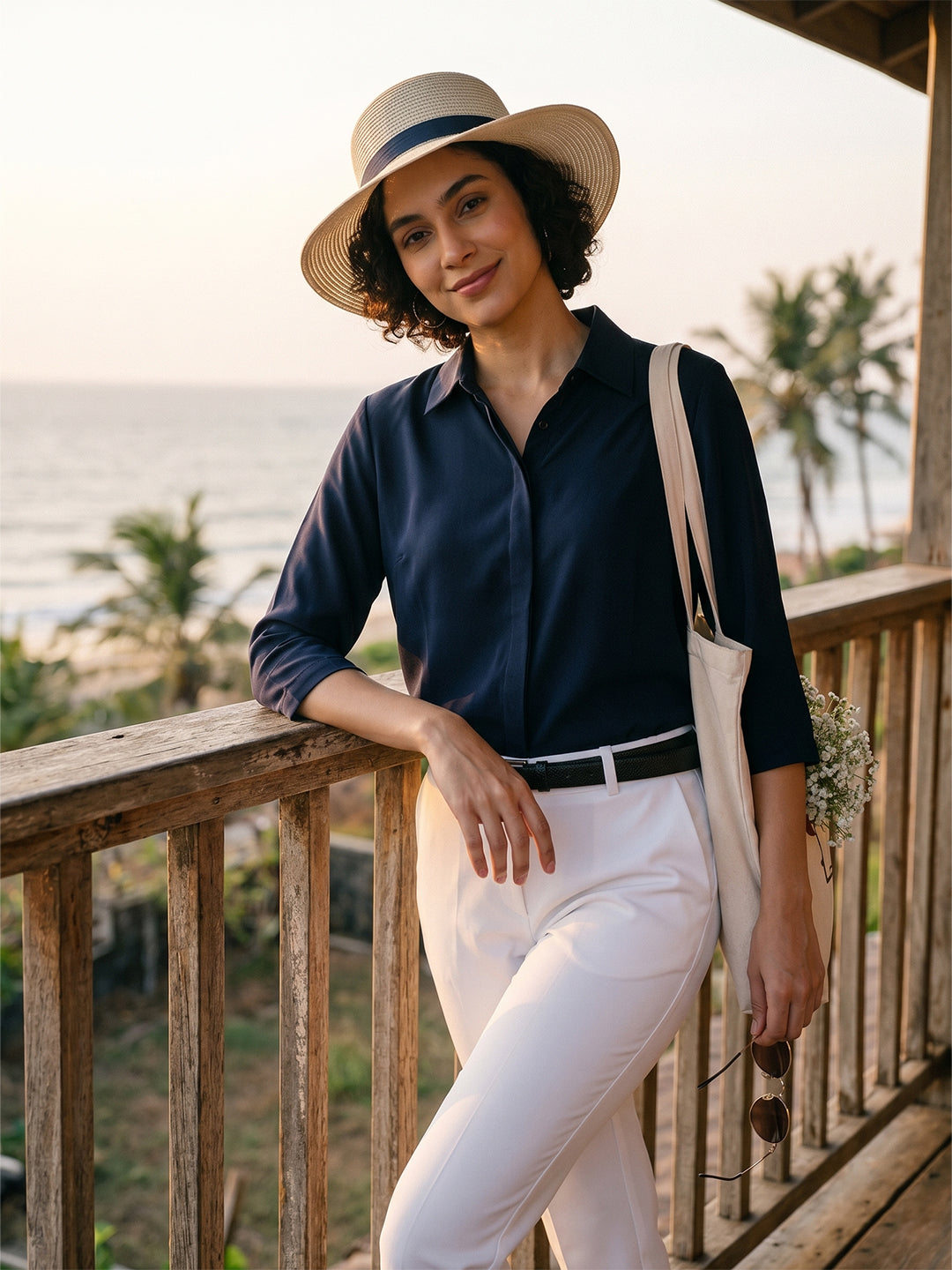 Midnight Breeze Satin Shirt – Effortless Summer Luxe