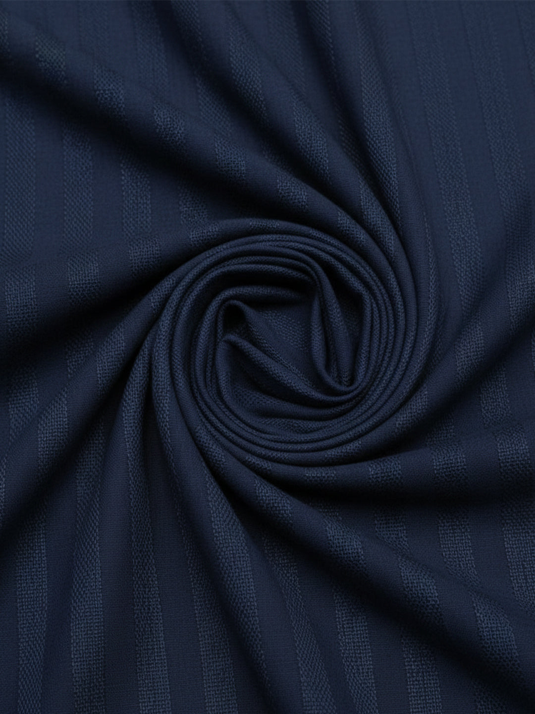 TerraDesi Navy Blue Vertical Stripe Cotton Short Kurta