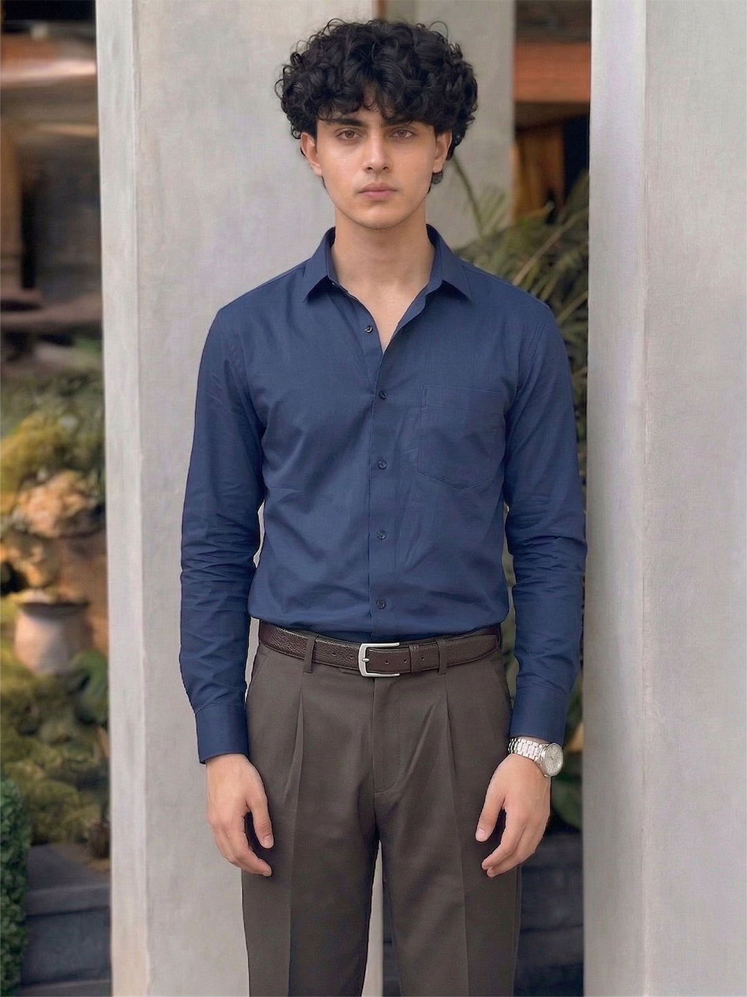 TerraDesi SunAura Yellow Cotton Classic Shirt