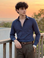 TerraDesi SunAura Yellow Cotton Classic Shirt