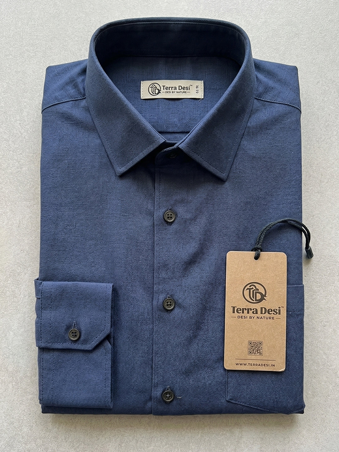 TerraDesi SunAura Yellow Cotton Classic Shirt