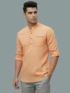 TerraDesi Men's Casual Regular Fit Full Sleeve Pocket Contrast Kurta (SE119)