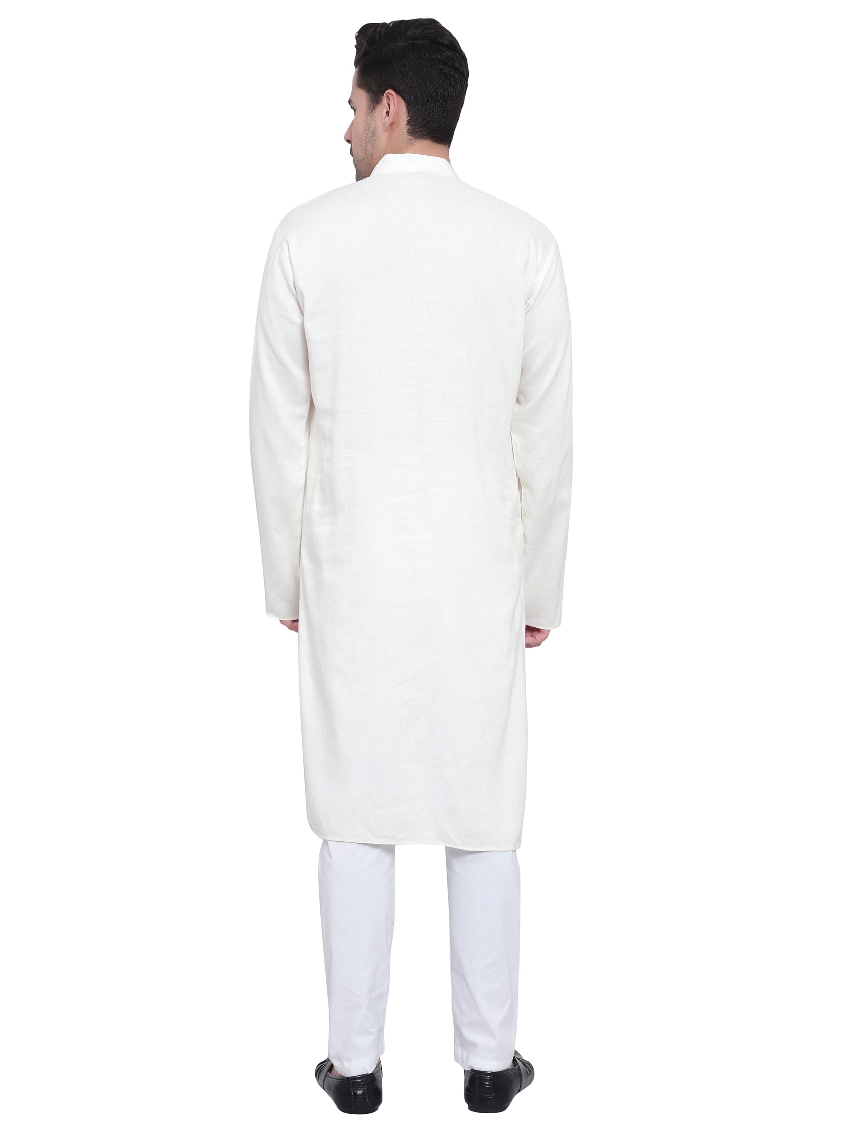 TerraDesi Saffron Heritage Cotton Kurta Pajama Set for Men