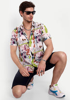 TerraDesi Artistic Splash Print Rayon Shirt – Multicolor Creative Statement Wear