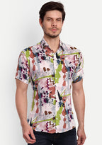 TerraDesi Artistic Splash Print Rayon Shirt – Multicolor Creative Statement Wear