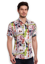 TerraDesi Artistic Splash Print Rayon Shirt – Multicolor Creative Statement Wear