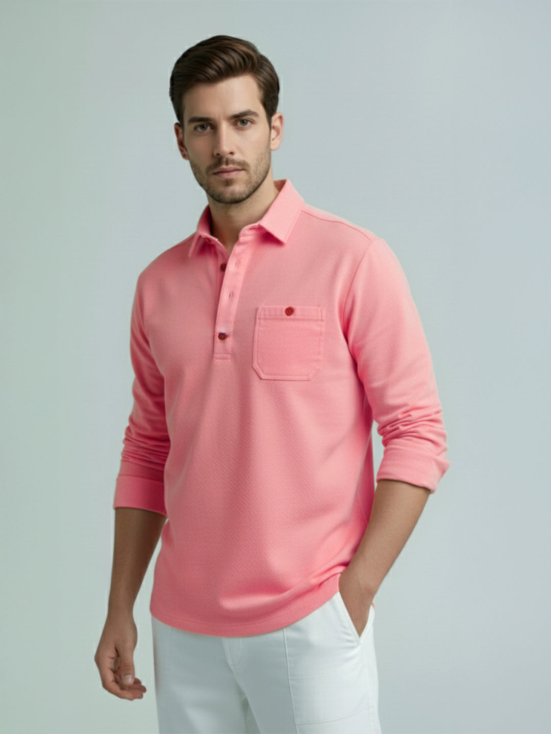 TerraDesi Men's Solid Cotton Short Kurta – Smart Everyday Style (SE88)