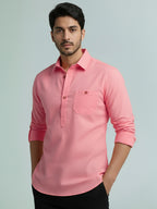 TerraDesi Men's Premium Cotton Short Kurta – Modern Ethnic Essential (SE82)