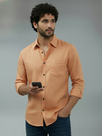 TerraDesi Ruby Regal Solid Cotton Blend Formal Shirt