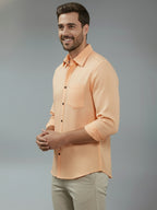 TerraDesi Alabaster Peak Solid Cotton Blend Formal Shirt