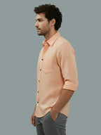 TerraDesi Onyx Stealth Solid Cotton Blend Formal Shirt