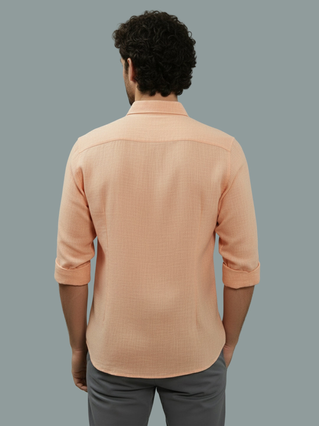 TerraDesi Onyx Stealth Solid Cotton Blend Formal Shirt