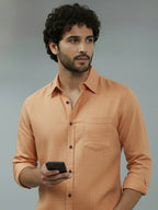 TerraDesi Ruby Regal Solid Cotton Blend Formal Shirt