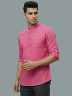 TerraDesi Men's Casual Regular Fit Full Sleeve Pocket Contrast Kurta (SE119)