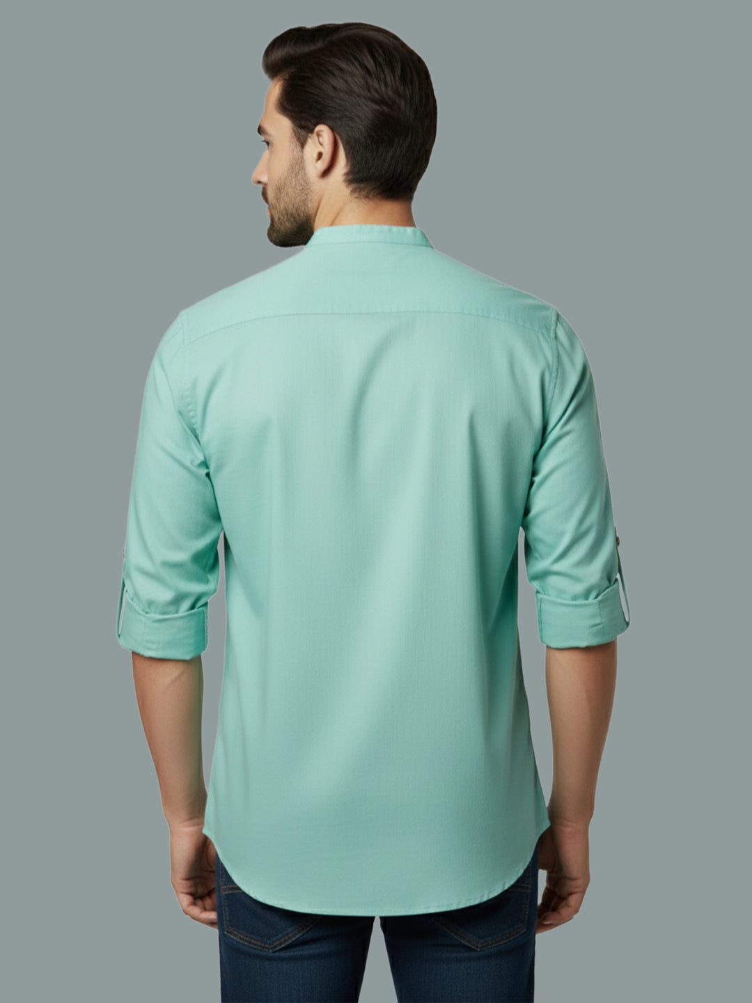 TerraDesi Men's Regular Fit Cotton Mandarin Collar Kurta (SE120)