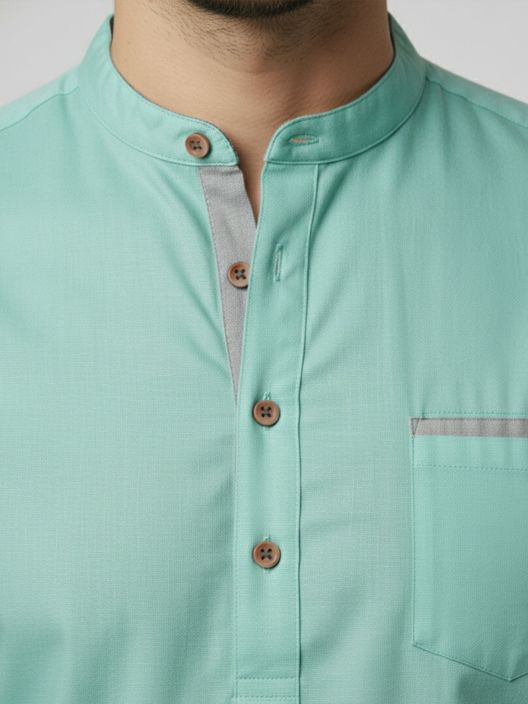 TerraDesi Men's Regular Fit Cotton Mandarin Collar Kurta (SE120)