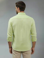 TerraDesi Alabaster Peak Solid Cotton Blend Formal Shirt