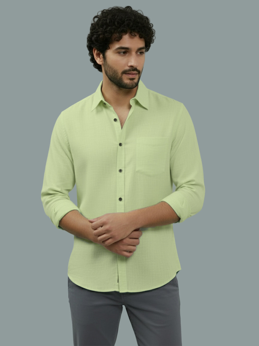 TerraDesi Ruby Regal Solid Cotton Blend Formal Shirt