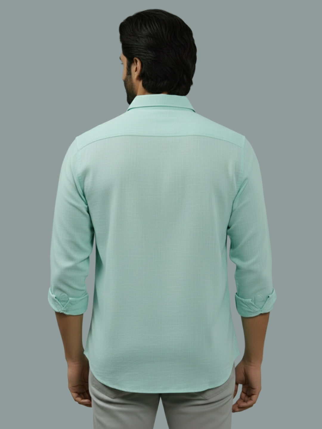 TerraDesi Citrine Glow Solid Cotton Blend Formal Shirt