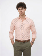 TerraDesi Urban Crest Printed Cotton Shirt for Men