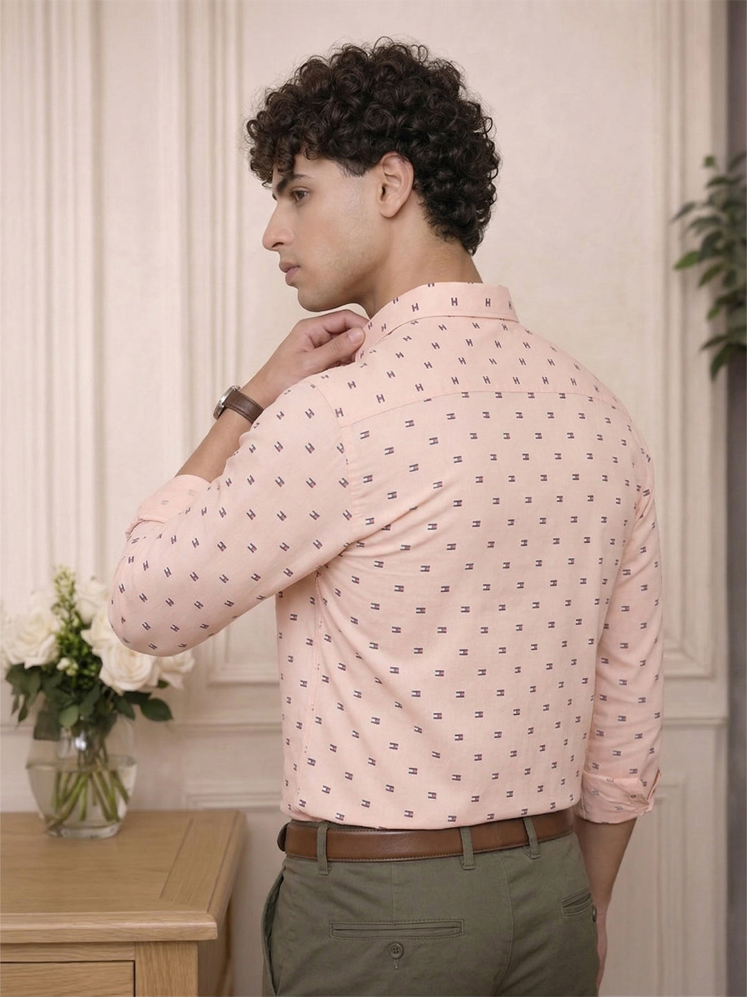 TerraDesi Urban Crest Printed Cotton Shirt for Men