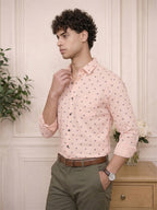 TerraDesi Urban Crest Printed Cotton Shirt for Men