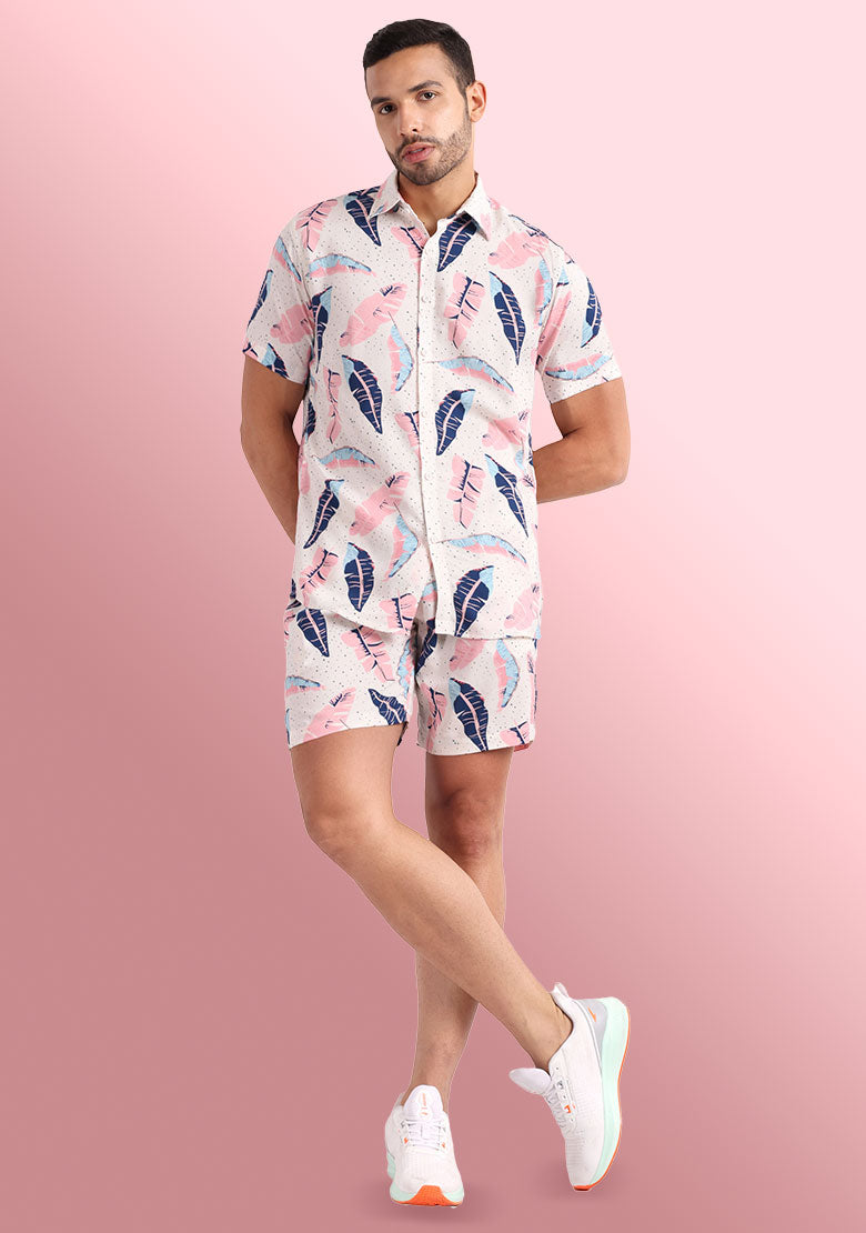 TerraDesi Pastel Petal Leaf Viscose Co-Ord Set Secondary image
