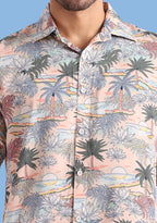 TerraDesi Sunset Shore Tropical Viscose Rayon Shirt