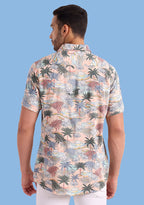 TerraDesi Sunset Shore Tropical Viscose Rayon Shirt