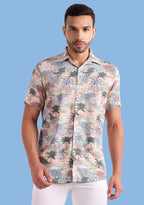 TerraDesi Sunset Shore Tropical Viscose Rayon Shirt