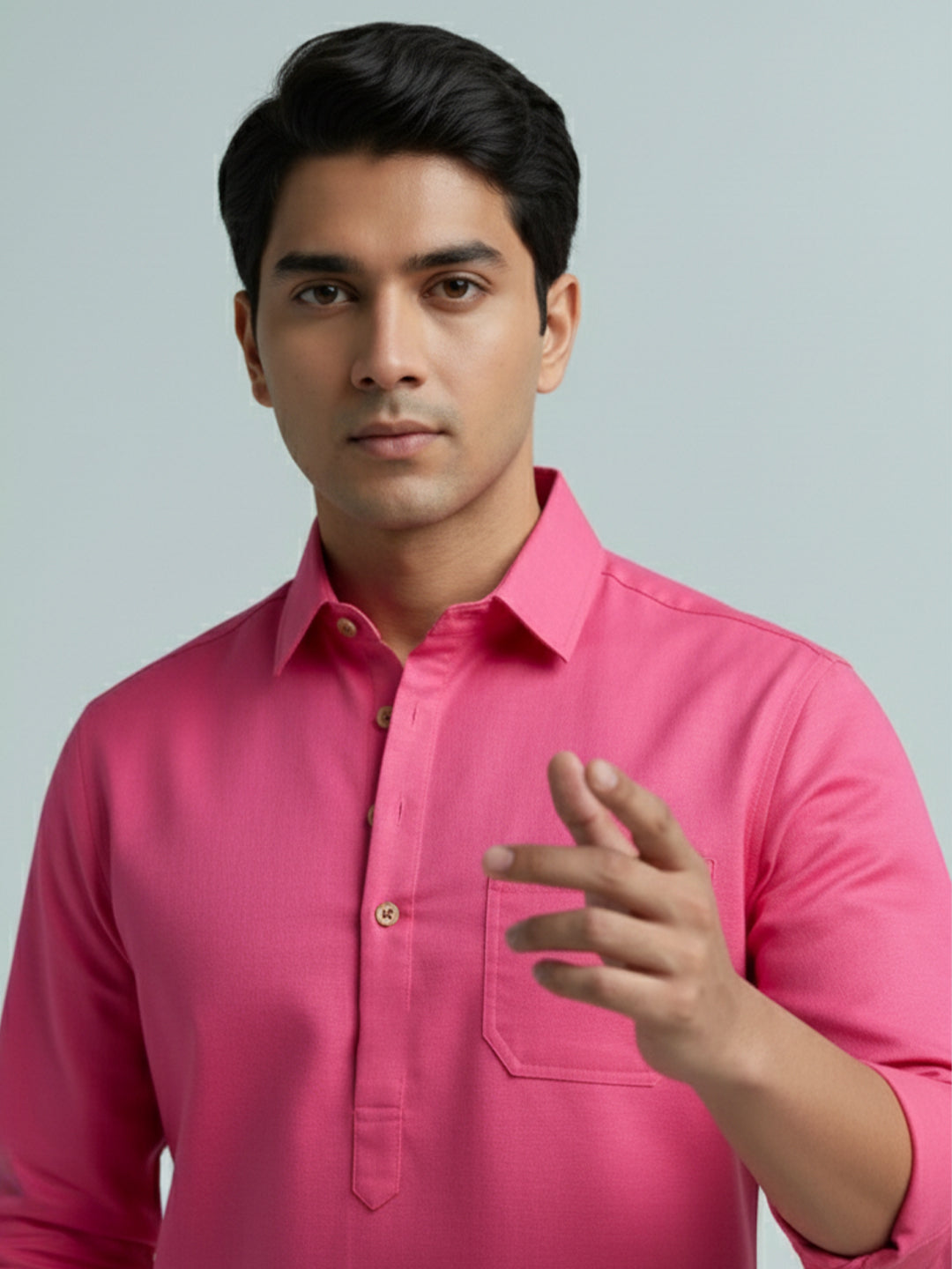 TerraDesi Breathable Cotton Short Kurta – Timeless Men's Style (SE83)
