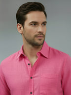 TerraDesi Saffron Ember Solid Cotton Formal Shirt
