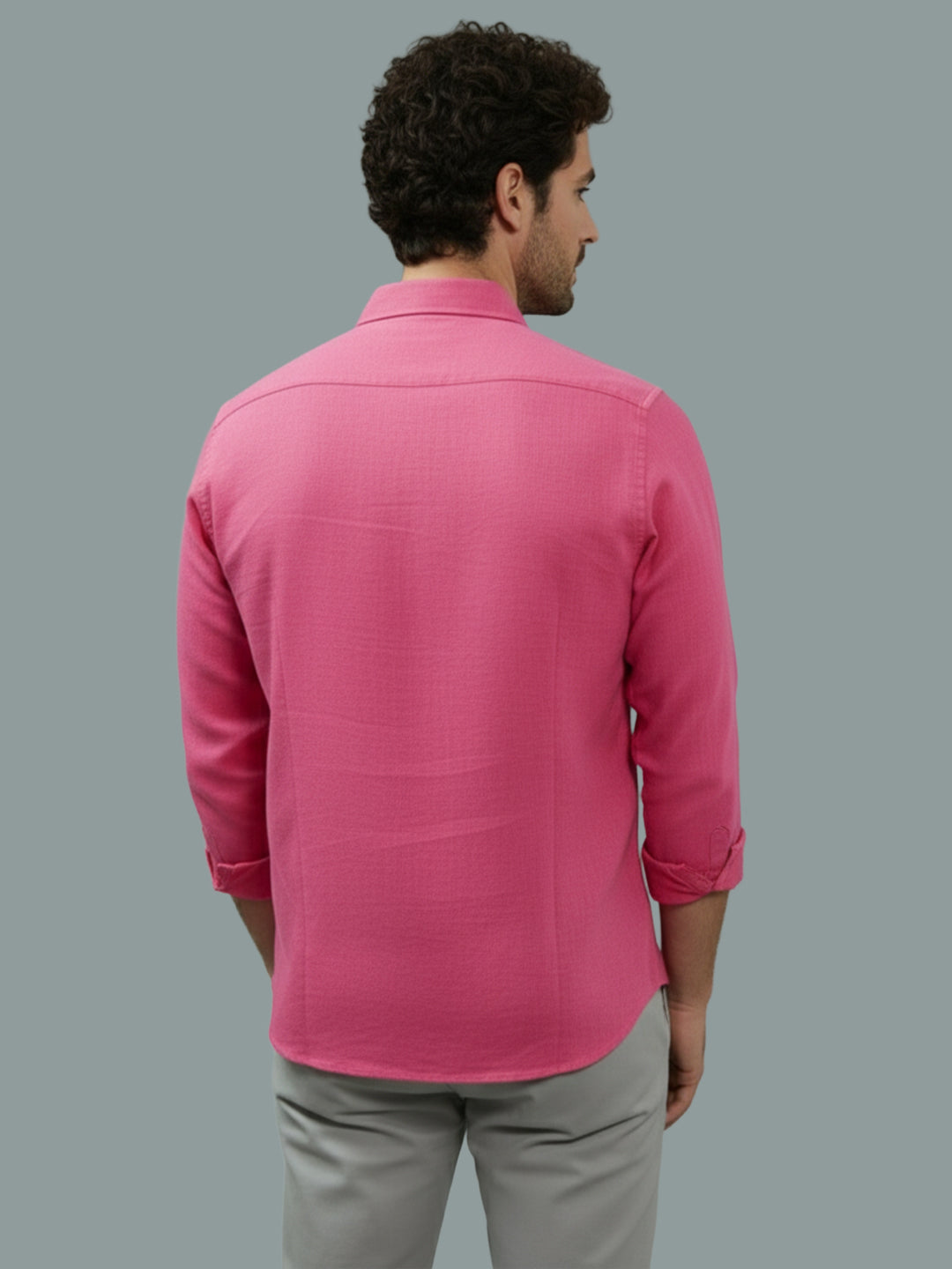TerraDesi Onyx Stealth Solid Cotton Blend Formal Shirt