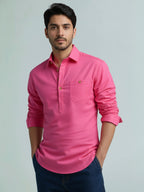 TerraDesi Men's Premium Cotton Short Kurta – Modern Ethnic Essential (SE82)