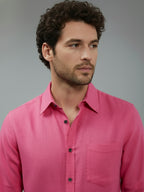 TerraDesi Onyx Stealth Solid Cotton Blend Formal Shirt