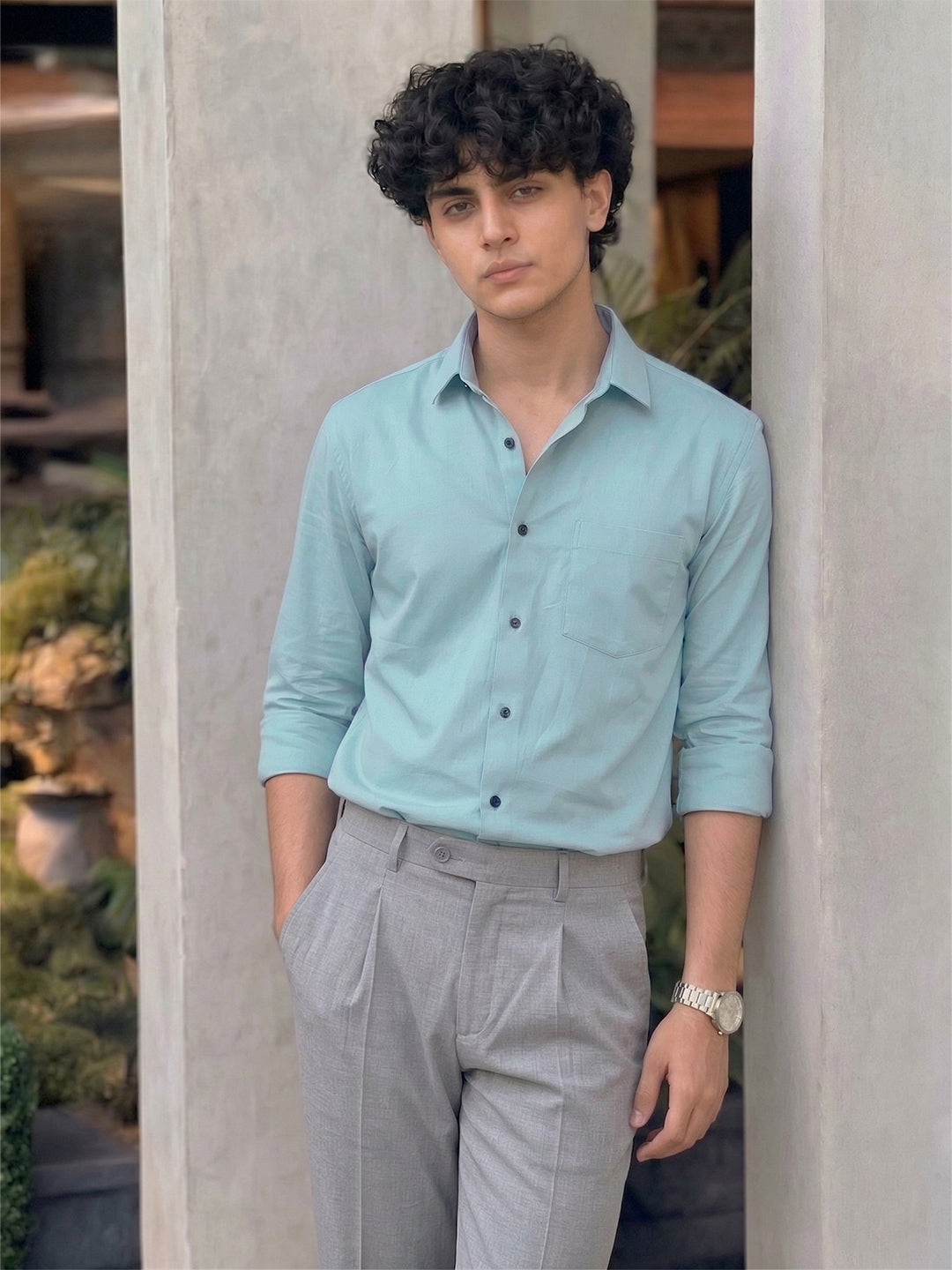 TerraDesi SunAura Yellow Cotton Classic Shirt