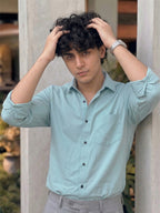 TerraDesi SunAura Yellow Cotton Classic Shirt