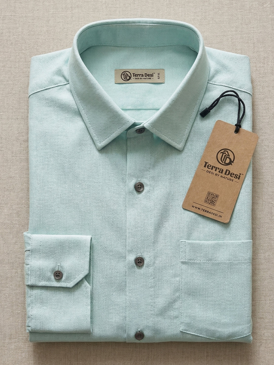 TerraDesi SunAura Yellow Cotton Classic Shirt