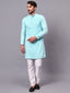 TerraDesi Royal Pista Bloom Chikankari Sequined Kurta Pajama Set
