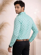 TerraDesi Urban Crest Printed Cotton Shirt for Men