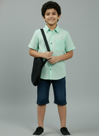 TerraDesi Cotton Blend Half Sleeve Shirt for Kids and Boys