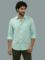 TerraDesi Ruby Regal Solid Cotton Blend Formal Shirt