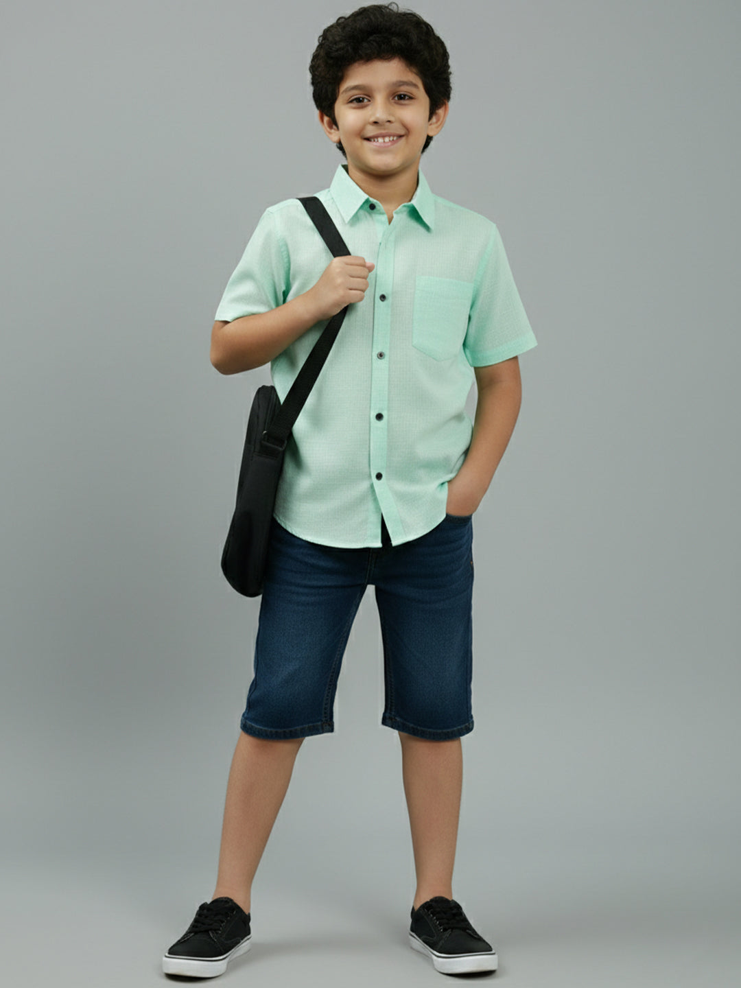 TerraDesi Cotton Blend Half Sleeve Shirt for Kids and Boys