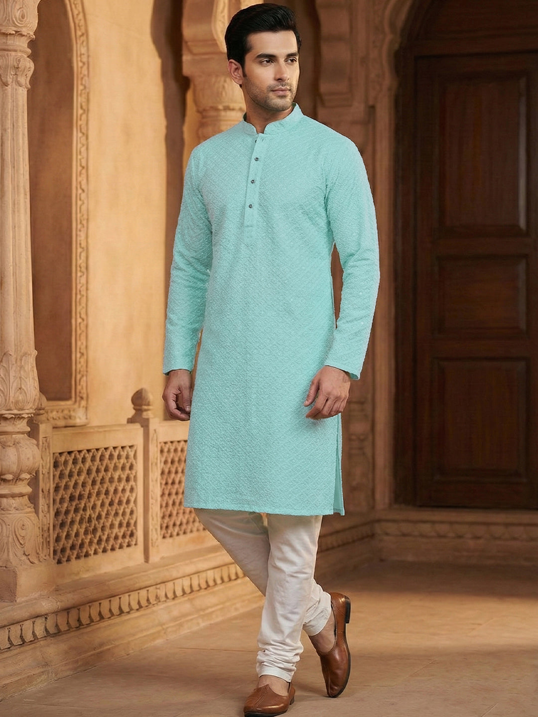 NoirVansh Luxe Sequin Kurta | TerraDesi Black Festive Statement Kurta