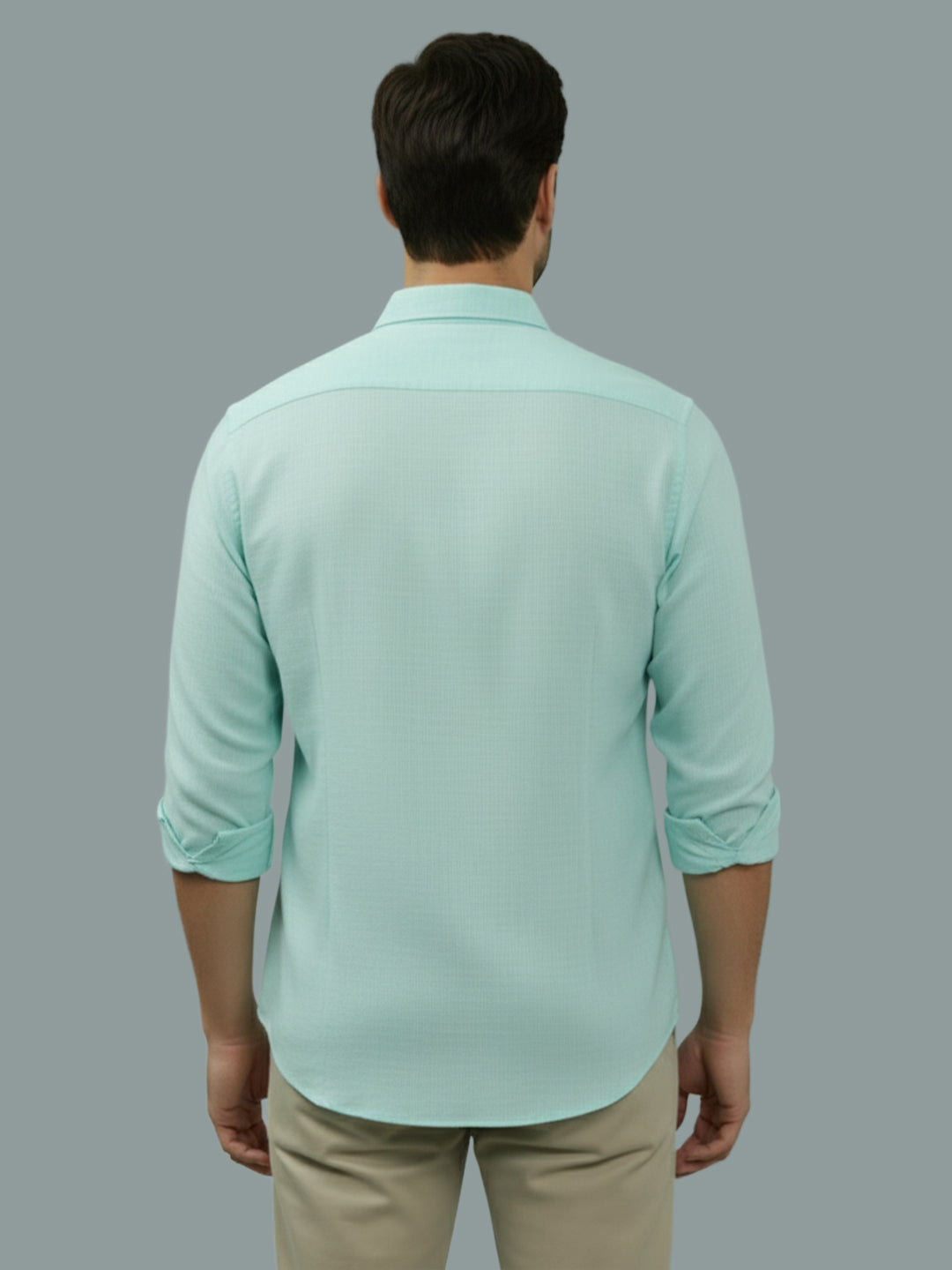 TerraDesi Saffron Ember Solid Cotton Formal Shirt